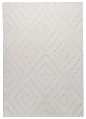 Obrázek produktu pro BELIANI Koberec kusový krémově bílý tkanina 160 x 230 cm všívaný žakýrovaný obdélníkový dekorativní koberec obývací pokoj