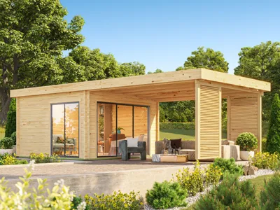 Produktbild von Fjordholz Gartenlounge Modell Carlise 44 Alu