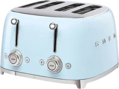 Produktbild von SMEG TSF03PBEU - 4 Scheibe(n) - Blau - Stahl - Tasten - Niveau - Drehregler - 50's Style - 2000 W