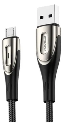 Obrázek produktu pro Kabel USB-A - Micro-USB Joyroom - Kabel pro rychlé nabíjení s indikátorem nabíjení Černý 1,2m kabel