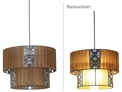 Produktbild von Näve Stoff Pendelleuchte; Farbe: cappuccino, 7048814