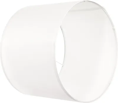 Image de SucceBuy Abat-jour Tambour 33x33x25cm Moyenne toile blanc crème