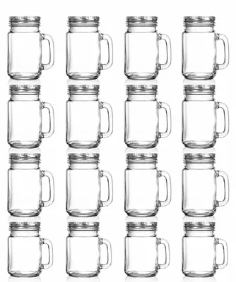 Immagine prodotto di Omgoods - Set di 32 mini bicchieri in vetro con manico e coperchio, ideali per bevande e dessert