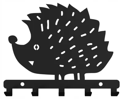 Produktbild von MT3CH Igel Silber Metall Wandhaken für Schlüssel