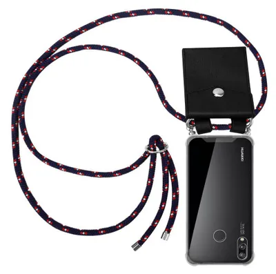 Produktbild von Cadorabo Schutzhülle für Huawei P20 LITE 2018 / NOVA 3E Hülle in Blau Handy Kette Kordel abnehmbares Etui