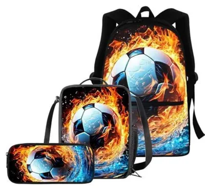Produktbild von Schultaschen-Set 3-teilig für Jungen & Mädchen mit Lunchbox und Federmäppchen