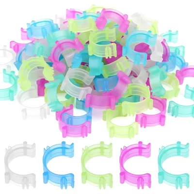 30 Spulenclips aus Kunststoff, mehrfarbig, für Nähgarnspulen