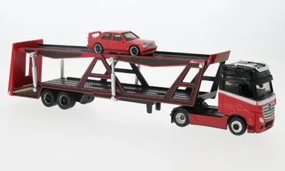 Produktbild von Maisto MAI11454-19127-23041 - 1/64 - Mercedes Actros 1851, rot/schwarz - Neu