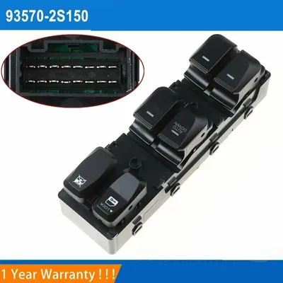 Immagine prodotto di Interruttore alzacristalli elettrici Master per Hyundai 2010-2015 OE: 93570-2S1509P Nero