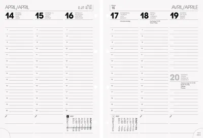 Produktbild von 2025 Brunnen Buchkalender A5 Einlage Ringbuch
