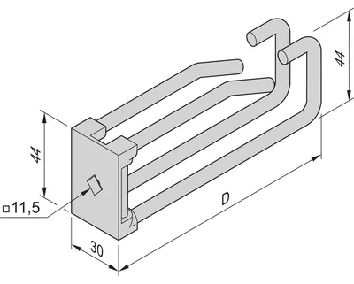 Productafbeelding van SCHROFF Dubbele kabelklemset (110 mm), 5 stuks (60118474)