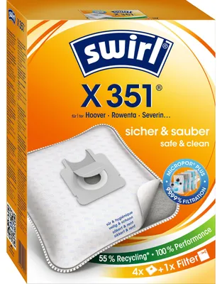 Staubsaugerbeutel EcoPor, 4 Stück + Filter, für Hoover/Severin