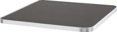 Produktbild von Schwarze quadratische Tischplatte mit silbernem Rand 60 cm - Oviala Montmartre
