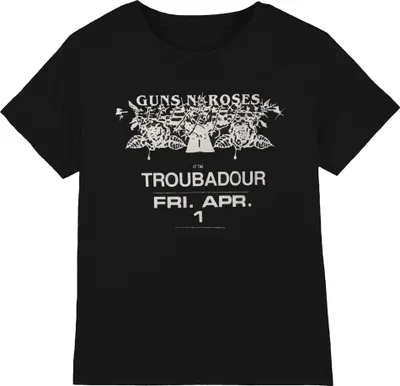 Produktbild von Guns N Roses - "Troubadour Flyer" T-Shirt für Herren/Damen Uni RO1286 (XXL) (Schwarz)