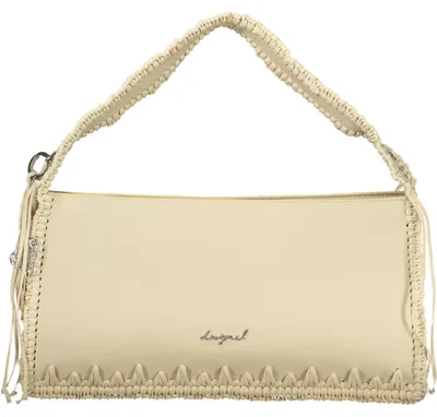 Produktbild von Beige Damentasche mit Kontrastdetails und Schlüsselanhänger