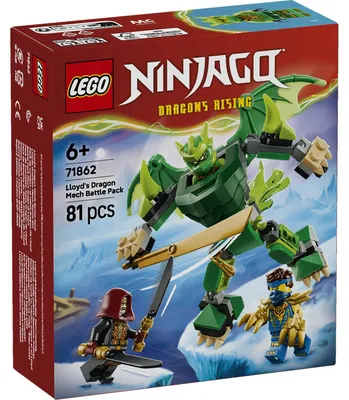 Zdjęcie produktu dla LEGO NINJAGO Smoczy mech Lloyda — zestaw bitewny, Zestaw do budowania, 6 lat(a), Plastik, 81 szt., 106 g