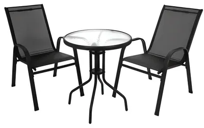 Obrázek produktu pro Gardlov 27568 Balkonový set stůl + 2 židle, černý