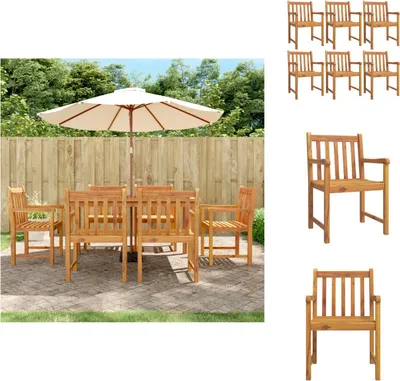 Immagine prodotto di vidaXL Sedie da giardino 6 pezzi 56x55,5x90 cm in legno massiccio di acacia - Sedie da giardino