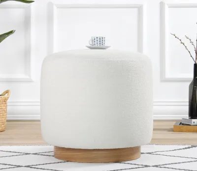 Produktbild von Hanah Home, Cheriton Puf - Cream, Sitzpuff, 50 % BAUMWOLLE / 50 % LEINEN, Creme, 45 x 45 x 42 cm