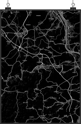Produktbild von Mr. & Mrs. Panda Bild Bad Neuenahr-Ahrweiler DIN A4 - Geschenk, Wandbild, Kunstdruck, Deko, Stadt, drucke, Dorf Karte Landkarte Map Stadtplan, wanddeko