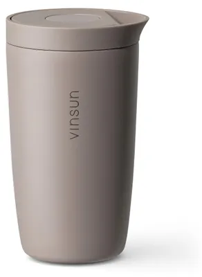 Produktbild von Thermobecher Edelstahl 350ml Deckel Kaffee Becher isoliert Travel Mug Tee Vinsun