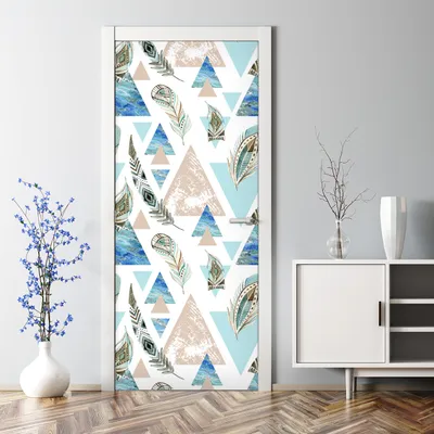 Produktbild von Dekorative Abnehmbarer Wandsticker Tapete Türtapete selbstklebend Klebefolie Vintage Blumen 70 x 200 cm