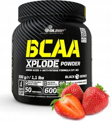 Produktbild von Olimp Nutrition BCAA Xplode, Puder, L-Glutamin, L-Isoleucin, L-Leucin, L-Valin, Vitamin B6, Erdbeere, 1 Stück(e), 10 g