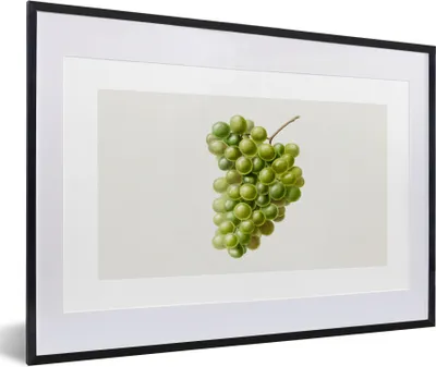 Produktbild von MuchoWow® Gerahmtes Poster Lebensmittel - Weintrauben - Obst 60x40 cm - Poster mit Schwarzem Bilderrahmen Wandposter Rahmen Foto Bilder - Schlafzimmer - Plakat in Rahmen - Drucken