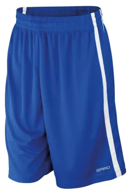 Produktbild von Spiro Herren Basketball-Shorts, schnelltrocknend LT138 (M) (Königsblau/Weiß)