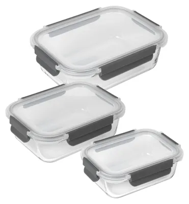 Productafbeelding van KUHN RIKON 24034, Container, rechthoekig, 3,21 liter, grijs, transparant, glas, 500 °C