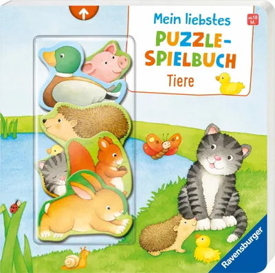 Produktbild von Ravensburger Buch Pappbilderbuch Mitmachen Mein liebstes Puzzle Spielbuch Tiere 42021