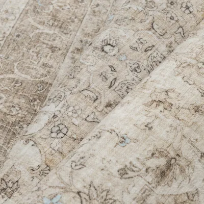 Image de Tapis Kurzflor, couleur beige, lavable, antidérapant, dimensions 120x180 cm, idéal pour le salon