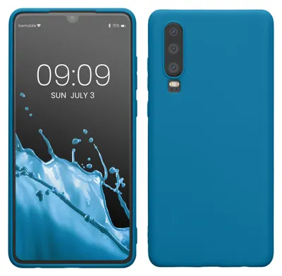 Produktbild von kwmobile Handyhülle für Huawei P30 Hülle - TPU Case - Kabelloses Laden - Schutzhülle Cover in Karibikblau