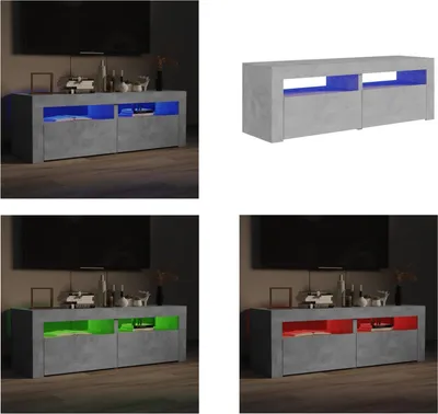 Obrázek produktu pro vidaXL TV skříňka s LED osvětlením betonově šedá 120x35x40 cm - TV skříňka - TV skříňky - TV skříňka s LED - TV nábytek