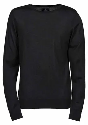 Produktbild von Tee Jays Herren Sweatshirt / Pullover mit Rundhalsausschnitt FK912 (M) (Schwarz)