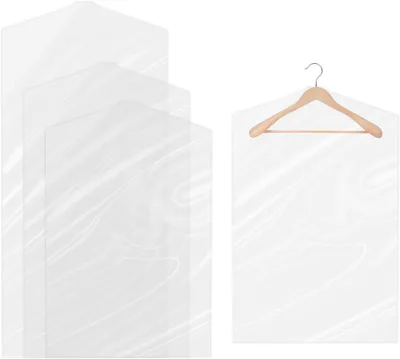 Produktbild von Pack von 30 Kleiderhüllen, transparent, 60 x 90 cm, wasserdicht, atmungsaktiv, wiederverwendbar