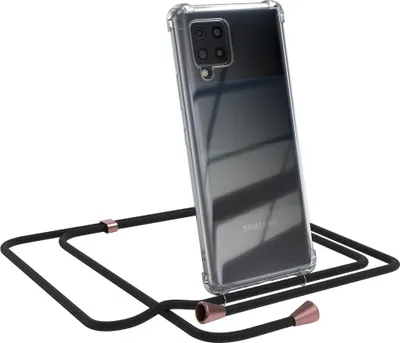 Produktbild von EAZY CASE Handykette kompatibel mit Samsung Galaxy A42 5G, Handyhülle mit Umhängeband, Handykordel, Schutzhülle Clear, Band in Schwarz