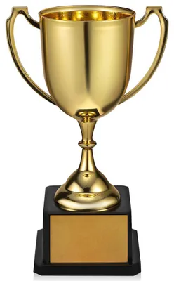 Obrázek produktu pro Zlatá trofej s čtvercovým podstavcem, malá kovová trofej