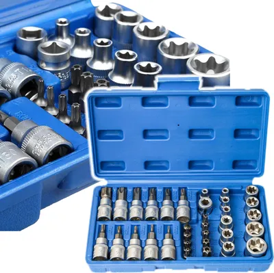 Produktbild von SATRA | Torx Steckschlüssel, 3/8'', 34TLG, Bit Satz, Sechskant, Torxsatz, Stecknüsse, Biteinsätze, Steckschlüsseleinsätze