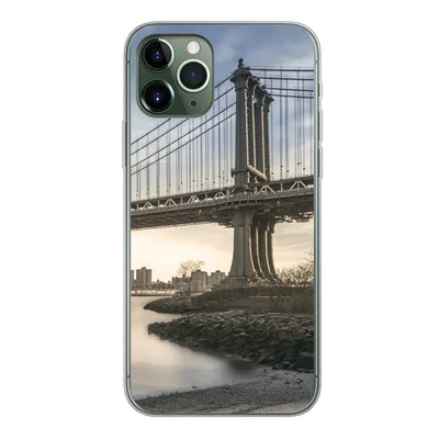 Produktbild von MuchoWow® Handyhülle Schutzhülle Hülle für iPhone 11 Pro New York - Fluss - Brücke Silikon Softcase Handy Hülle - Handy
