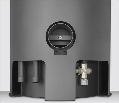Produktbild von Oranier Arena Aqua 2.0 wasserführender Kaminofen Stahl Schwarz mit Abdeckplatte Speckstein