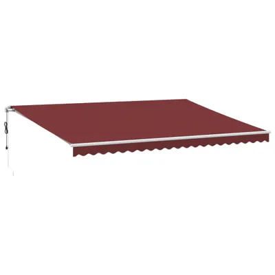 Image de vidaXL Store automatique avec LED rouge vin 500x300 cm