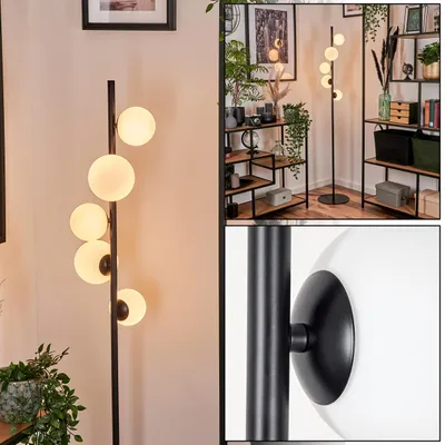 Produktbild von Garaguso Stehlampe aus Metall/Glas in Schwarz/Weiß