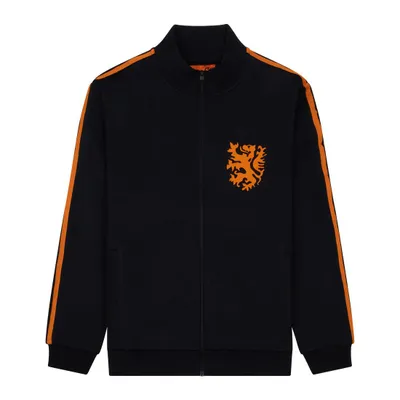 Produktbild von Cruyff - Niederlande Retro Trainingsjacke WM 1974 - Schwarz