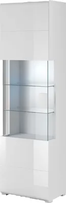 Zdjęcie produktu dla Witryna TOLEDO Szerokość 61 cm Biały laminat / biały połysk Helvetia Meble 2498DW05