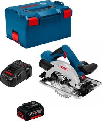 Produktbild von Kreissäge BOSCH GKS 18V-57 G (1 x 5,0 Ah + GAL1880CV + L-Boxx 238)