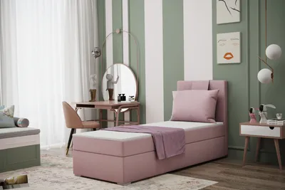 Produktbild von Kaiser Möbel Boxspringbett mit bettkasten matratze topper AMANDA 90cm Rosa