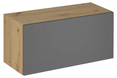 Immagine prodotto di Pensile con ante a battente VALEN - larghezza 80 cm, rovere artigianale / grigio