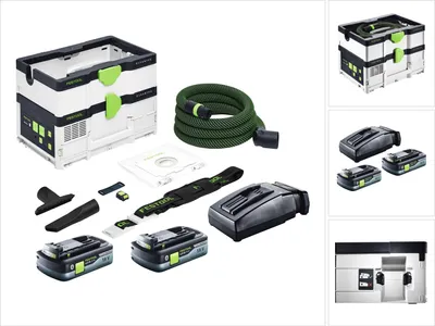 Obrázok produktu pre Akumulátorový mobilný vysávač Festool CTLC SYS 36 V ( 2x 18 V ) prachová trieda L + 2x batéria 4,0 Ah + nabíjačka