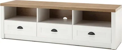 Produktbild von Großes Lowboard Provence - Weiß Landhaus